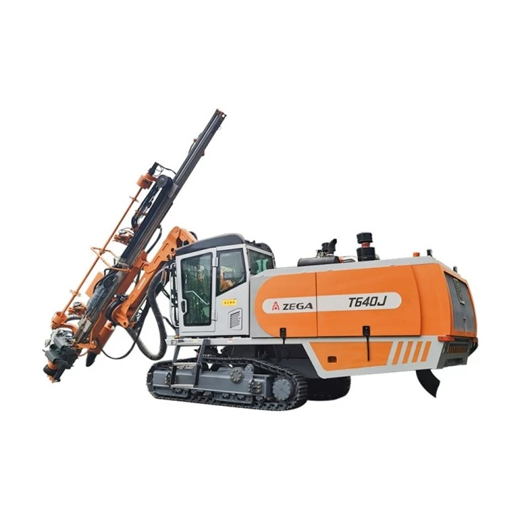 Helt hydraulisk integrerte borerigger med belteoverflate med topphammer